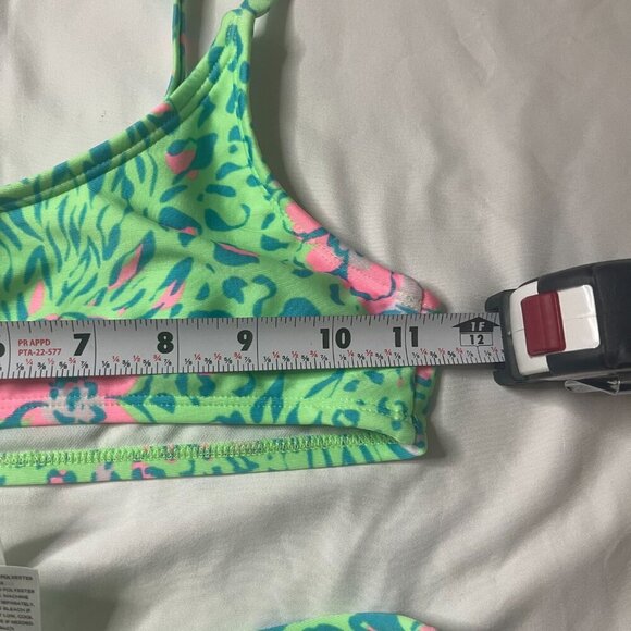 Art class for Girls Floral Green Bikini Set M (8) - Swimwear with tropical print - Picture 4 of 6